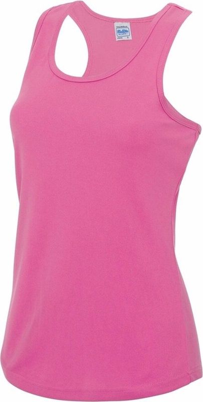 AWDis sport singlet voor dames - roze - mouwloos shirtje - polyester - lucht doorlatend - snel drogend