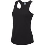 AWDis - Sport Singlet - Zwart - Mouwloos - Polyester - Luchtdoorlatend - Sneldrogend