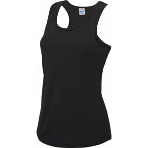 AWDis - Sport Singlet - Zwart - Mouwloos - Polyester - Luchtdoorlatend - Sneldrogend