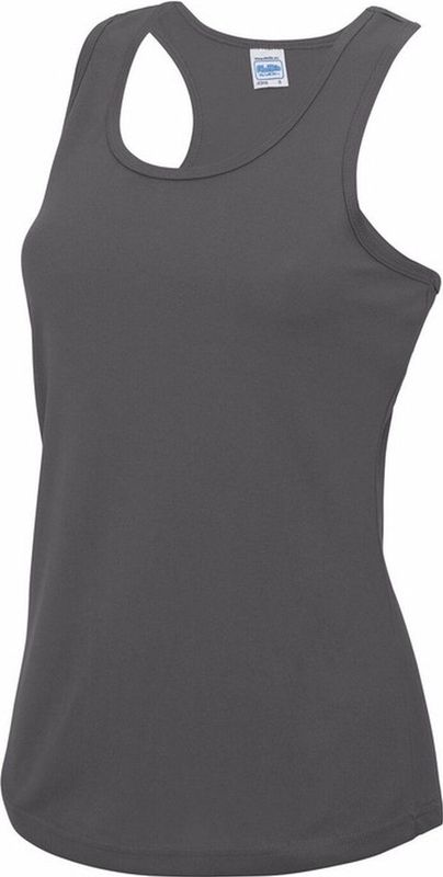 AWDis - Sport Singlet - Donkergrijs - Mouwloos Shirtje - Polyester - Luchtdoorlatend