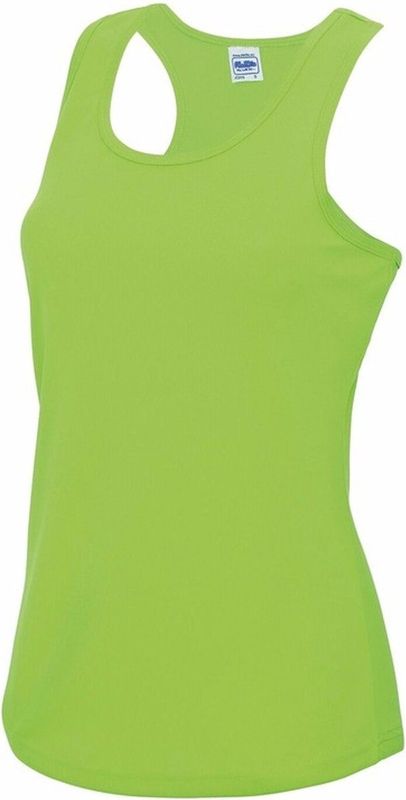AWDis - Sport Singlet - Neon Groen - Mouwloos Shirtje - Polyester - Lucht Doorlatend - Snel Drogend