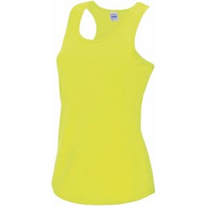 Neon geel sport singlet voor dames - Maat L (40)