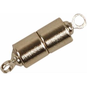 Magneet slotjes - 2x st - 5 mm - verzilverd - magneetslot