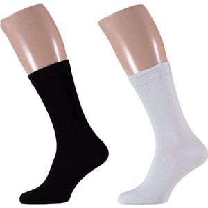 Apollo - Sportsokken - Zwart en Wit - Pakket van 6 Paar