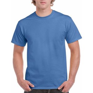 T-shirts ijsblauw voor heren - zware 200gr kwaliteit - Basic shirts - Katoen - Korte mouwen - Comfort pasvorm M