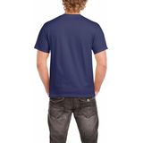 Gildan - Basic T-shirts - Donkerblauw - Katoen - Korte Mouwen