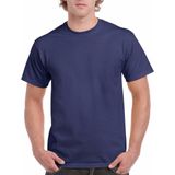 Gildan - Basic T-shirts - Donkerblauw - Katoen - Korte Mouwen