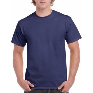 Gildan - Basic T-shirts - Donkerblauw - Katoen - Korte Mouwen