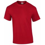 Gildan Zware Blend Volwassen Unisex Hooded Sweatshirt / Hoodie (Kersenrood)