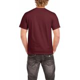 Gildan - Basic T-shirt - Bordeaux Rood - 100% Katoen