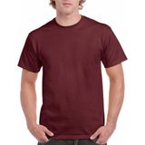 Gildan - Basic T-shirt - Bordeaux Rood - 100% Katoen