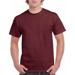 Gildan - Basic T-shirt - Bordeaux Rood - 100% Katoen