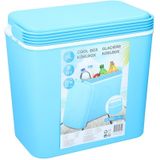 Blauwe kunststof camping / vakantie coolbox 24 liter