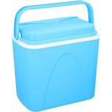 Blauwe kunststof camping / vakantie coolbox 24 liter