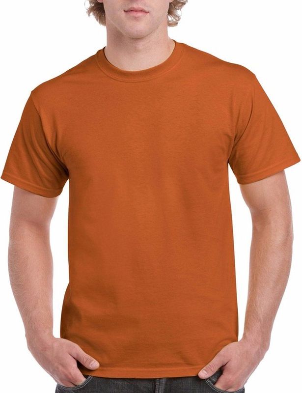 Gildan - Basic T-shirt - Oranje - 100% Katoen