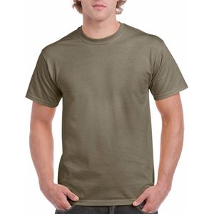 Gildan - Basic T-shirt - Khaki Groen - Katoen - Korte Mouwen