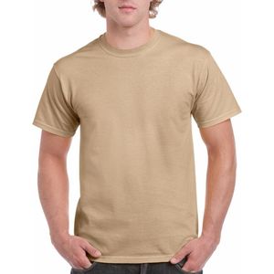 Gildan - Basic T-shirt - Katoen - Beige - Korte Mouwen