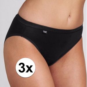 Sloggi - Basic Tai - Slip - Zwart - 95% Katoen/5% Lycra - 3 Stuks