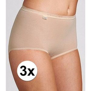 Sloggi - Basic Maxi Senioren Dames Slip - Huidskleur - 3 Stuks
