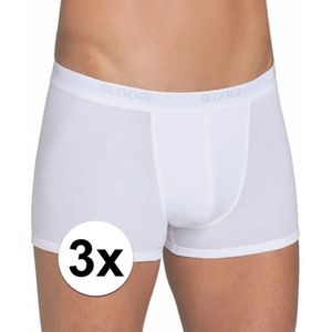 Sloggi - Basic - Heren Shorty - Wit - 3 Stuks - 95% Katoen/5% Elastiek