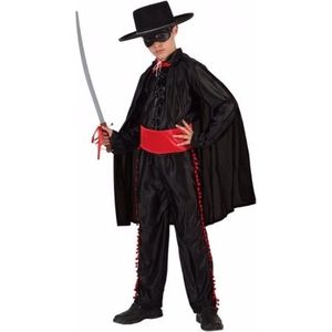 Spaanse gemaskerde held verkleedkostuum / carnaval outfit voor jongens - Zorro - zwart