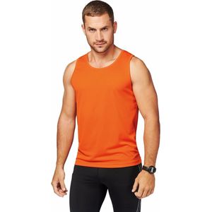 Sport - Singlet - Oranje - Mouwloos - Herenkleding