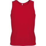 Sport - Singlet - Rood - Mouwloos - Herenkleding
