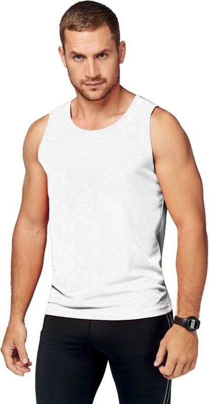 ProAct - Sport Singlet - Wit - Tanktop Hemd - Mouwloos - Sneldrogende Stof