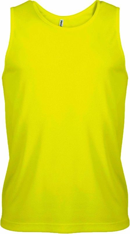 ProAct - Heren Singlet - Fluor Geel - 100% Polyester