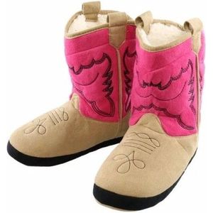 Stoere meisjes cowboy slof laarzen roze - sloffen - kinderen
