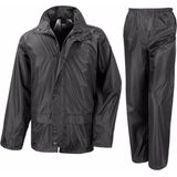 Grote maten zwart All Weather regenpak voor volwassenen XXXL