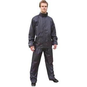 Grote maten zwart All Weather regenpak voor volwassenen XXXL