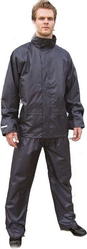 Grote maten zwart All Weather regenpak voor volwassenen XXXL