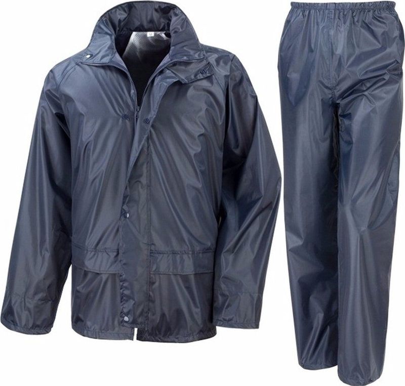 Result All Weather en seizoenen regenpak - navy - volwassenen - elastische afsluitingen S