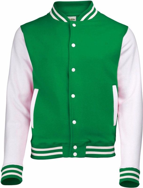 College Jacket/Vest Groen/Wit Voor Heren