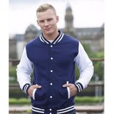 College Jacket/Vest Navyblauw/Wit Voor Heren