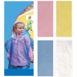 Wegwerp Regenponcho - Transparant - Voor Kinderen - 63 x 70 cm - Polyester