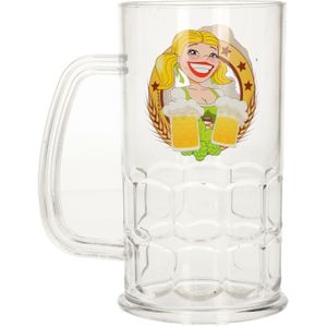 Stoelzle Duitse glazen bierpul, 1 liter