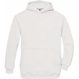 Witte katoenmix sweater met capuchon voor jongens