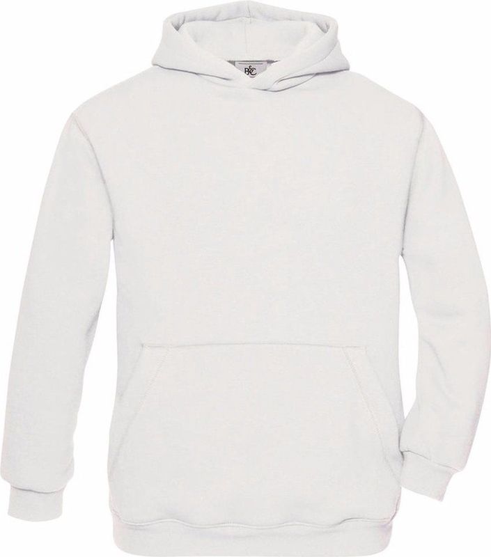 Witte katoenmix sweater met capuchon voor jongens