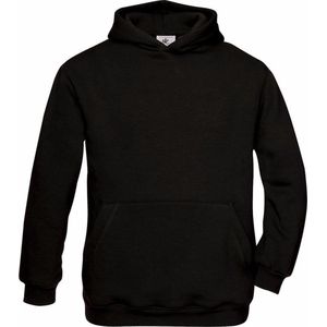 Zwarte katoenmix sweater met capuchon voor jongens