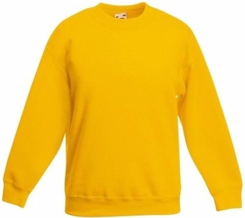 Gele katoenmix sweater voor jongens