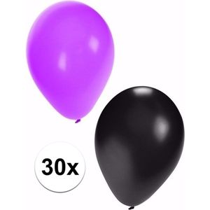 Halloween ballonnen 30 stuks zwart/paars