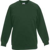 Donkergroene katoenmix sweater voor jongens