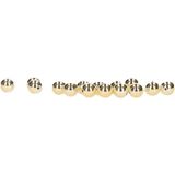 15x stuks gouden ronde hobby kralen 8 mm - Hobby en sieraden maken knutsel artikelen