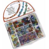 Gekleurde glaskralen 115 gram in 7-vaks opbergbox/sorteerbox - kralen - DIY sieraden maken - Hobby/knutselmateriaal