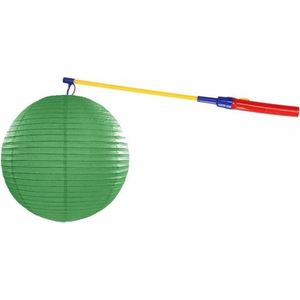 Lampionset groen 25 cm met lampionstokje