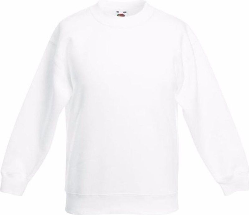 Witte katoenmix sweater voor jongens