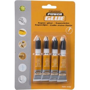Hobby superlijm tube 3 gram 4 stuks