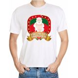 Bellatio Decorations - Foute Kerst T-shirt - Wit - Katoen - Voor Heren